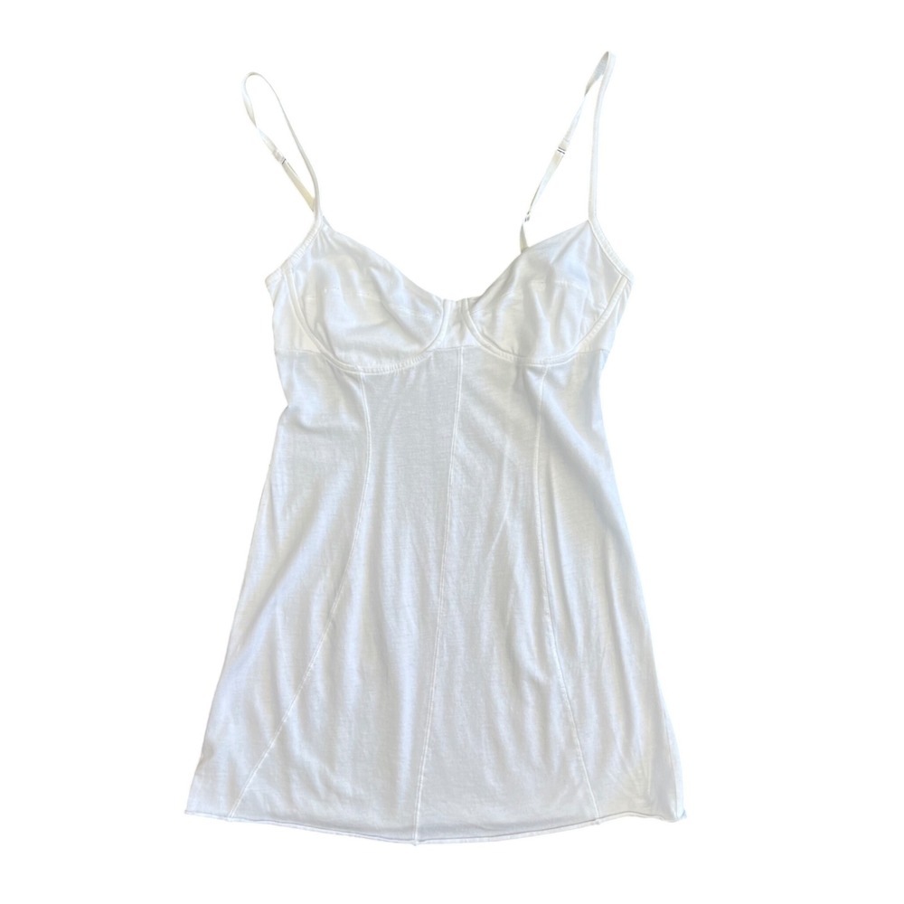 Wilfred Aritzia White Bustier Tank Cami Underwire Camisole Small Layering